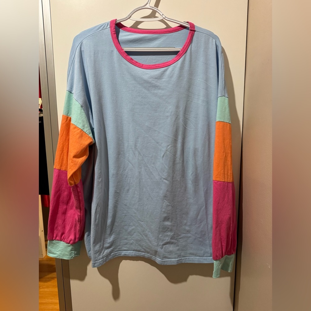 Colorblock Long Sleeve Shirt